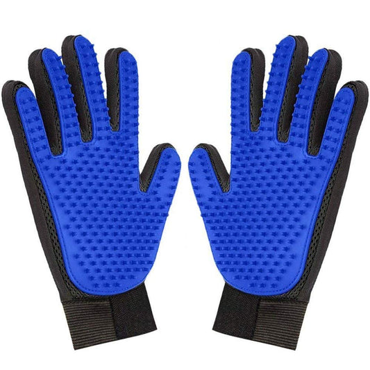 1 Pair Pet Grooming Gloves – Deshedding Hair Removal & Bath Brush for Dogs, Cats & Horses | Gentle Massage & Hair Remover Glove for Long & Short Fur | Adjustable & Reusable