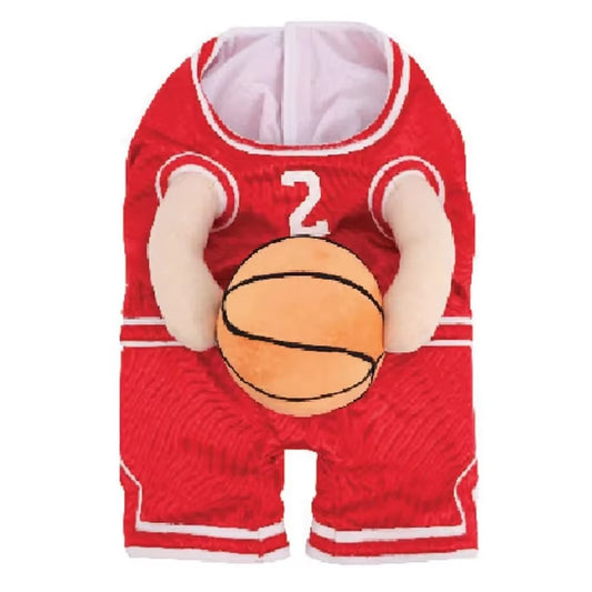 Dog Basketball Costume with Ball – Funny Pet Jersey Outfit for Small Dogs & Puppies (Cotton Vest)