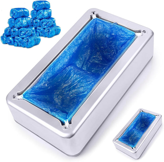 Automatic Shoe Cover Dispenser with 200 Disposable Shoe Covers – Non-Slip, Waterproof, Reusable Shoe Cover Machine for Indoor Use | Quick, Hands-Free Shoe Protection for Homes, Offices, Labs & Events