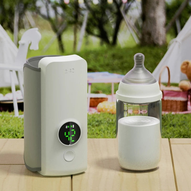 Cordless Portable Baby Bottle Warmer – USB Rechargeable Travel Milk Heater for Parents