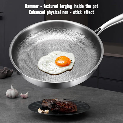 Titanium Hammered Frying Pan with Lid – 11-Inch Non-Stick, Scratch-Resistant, Lightweight Cookware for Gas, Electric & Induction Stovetops | Even Heating, Easy Cleanup, Durable Everyday Pan