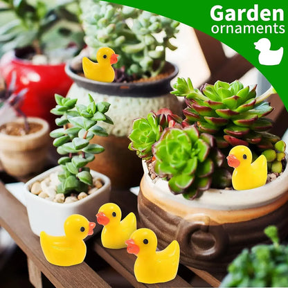 Mini Resin Ducks Bulk Set – 100/200pcs Tiny Yellow Duck Figures for Crafts, Dollhouses & Party Decorations